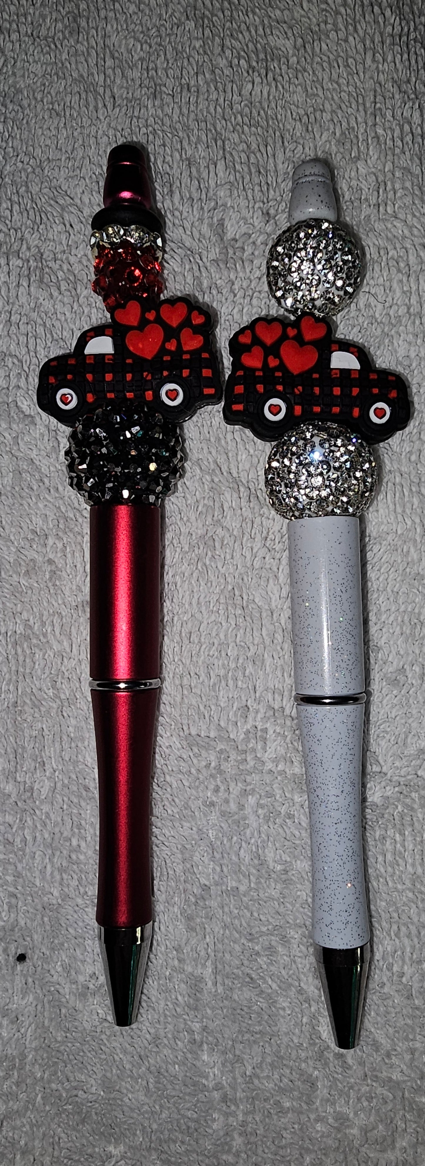 Beaded pens // DIY hair clippies