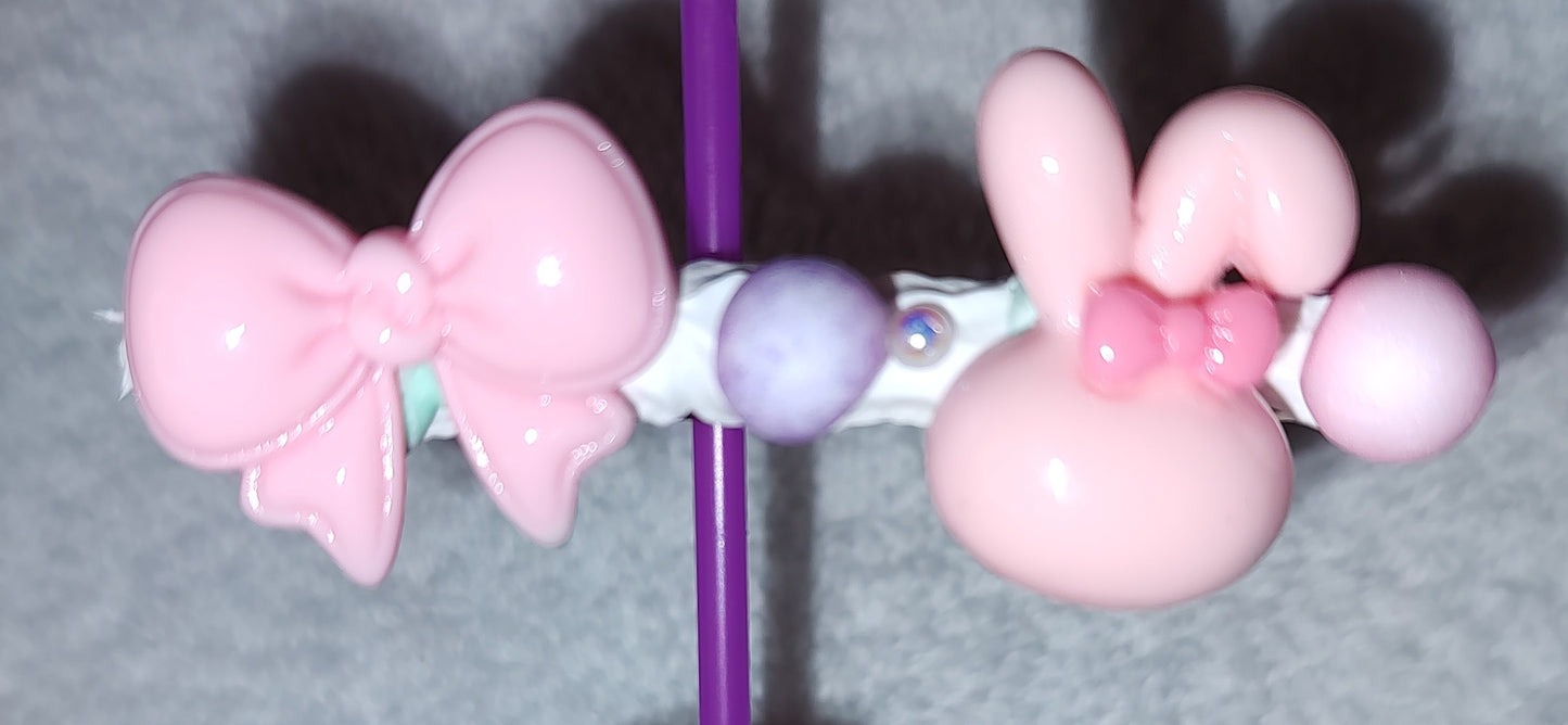Beaded pens // DIY hair clippies