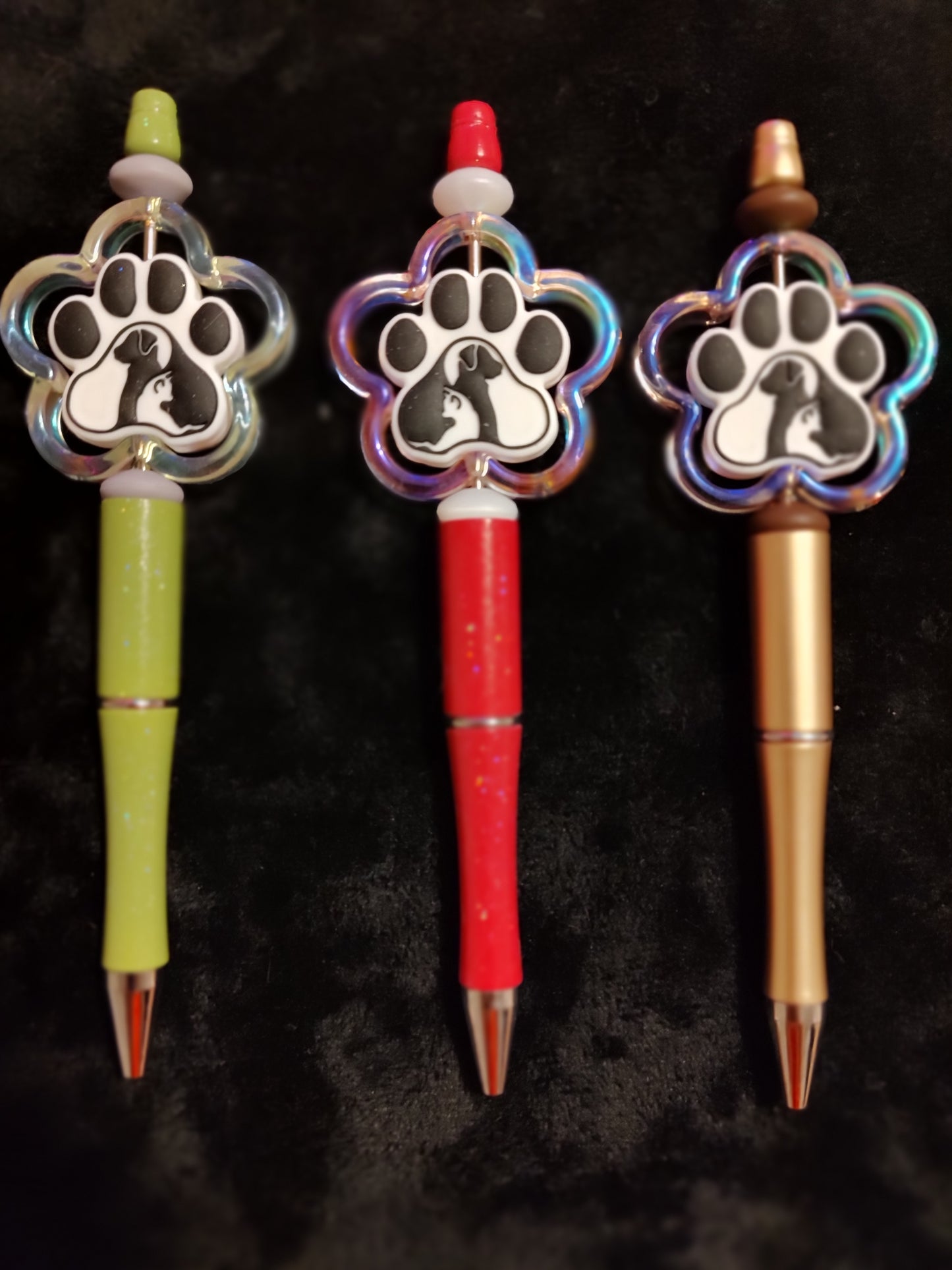 Beaded pens // DIY hair clippies