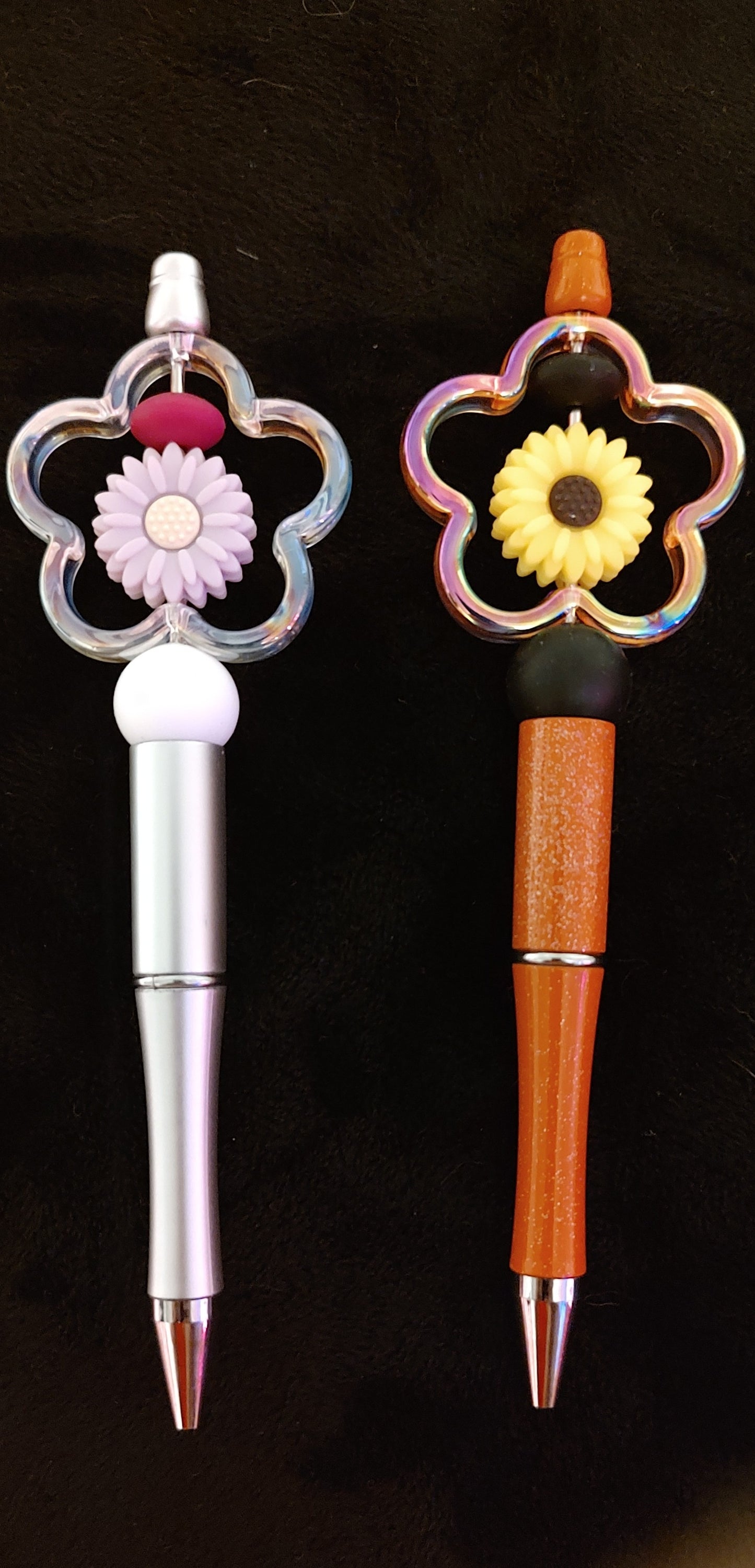 Beaded pens // DIY hair clippies