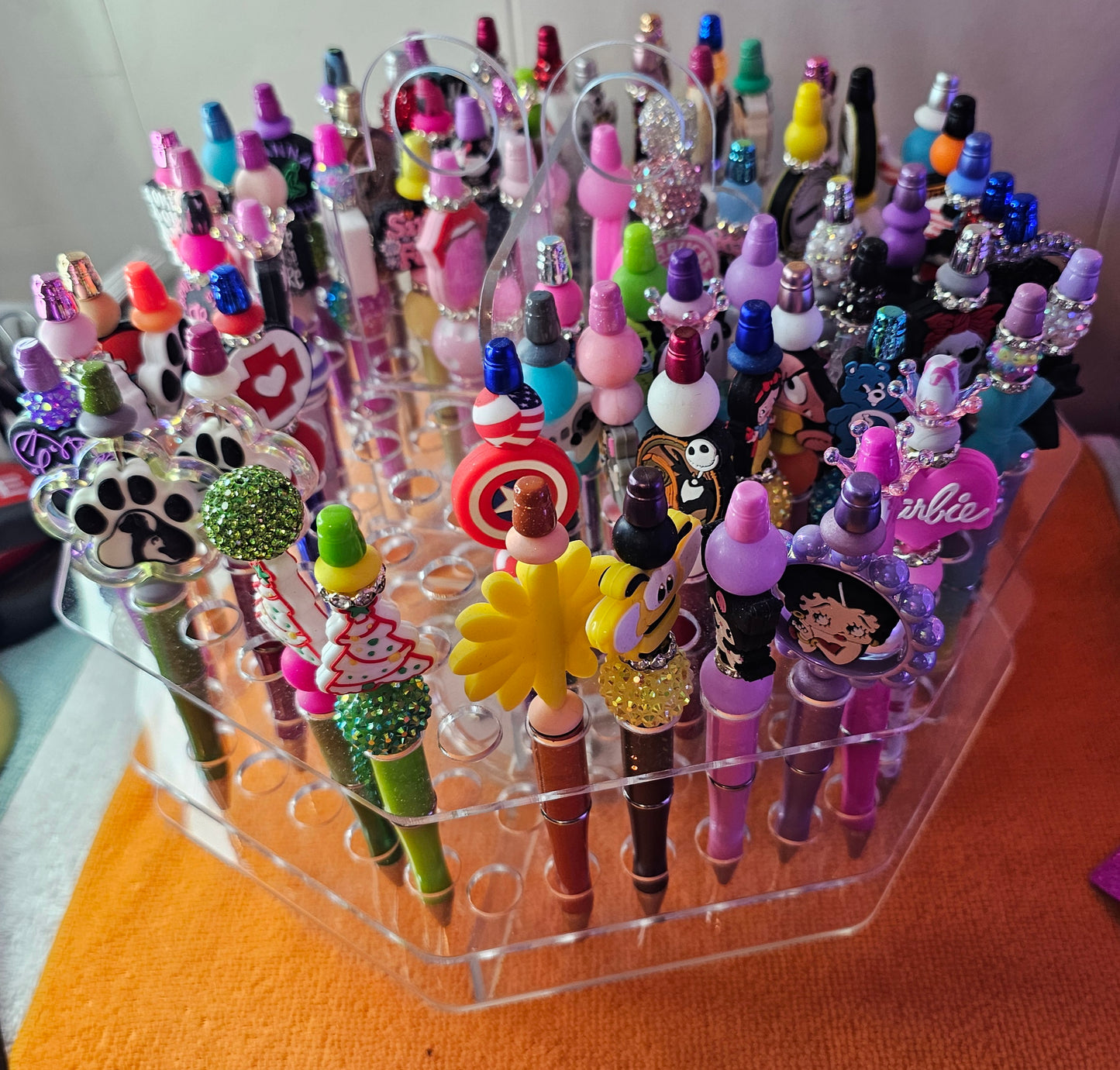 Beaded pens // DIY hair clippies