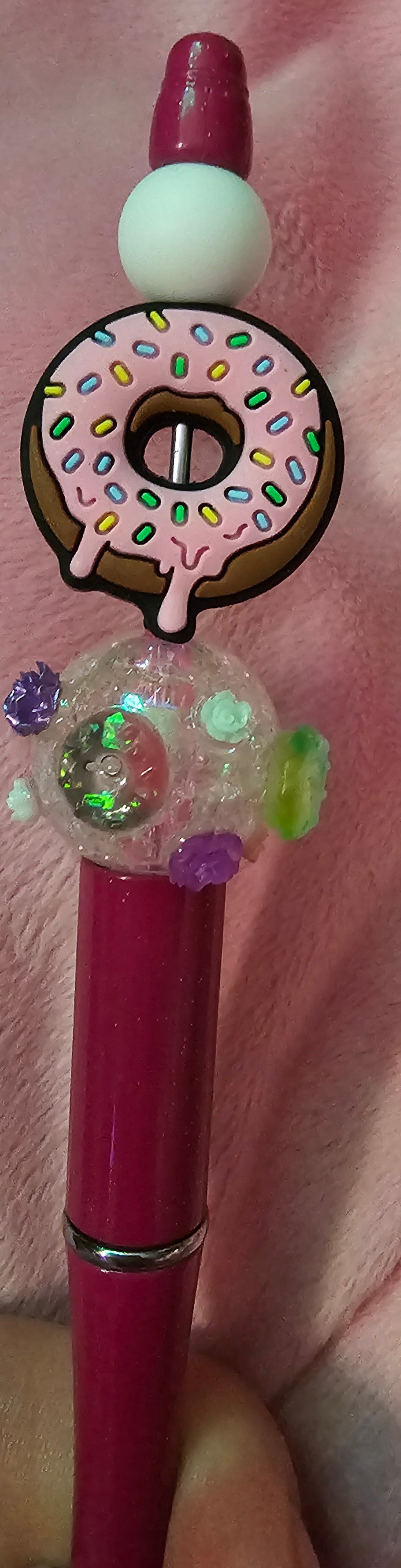 Beaded pens // DIY hair clippies