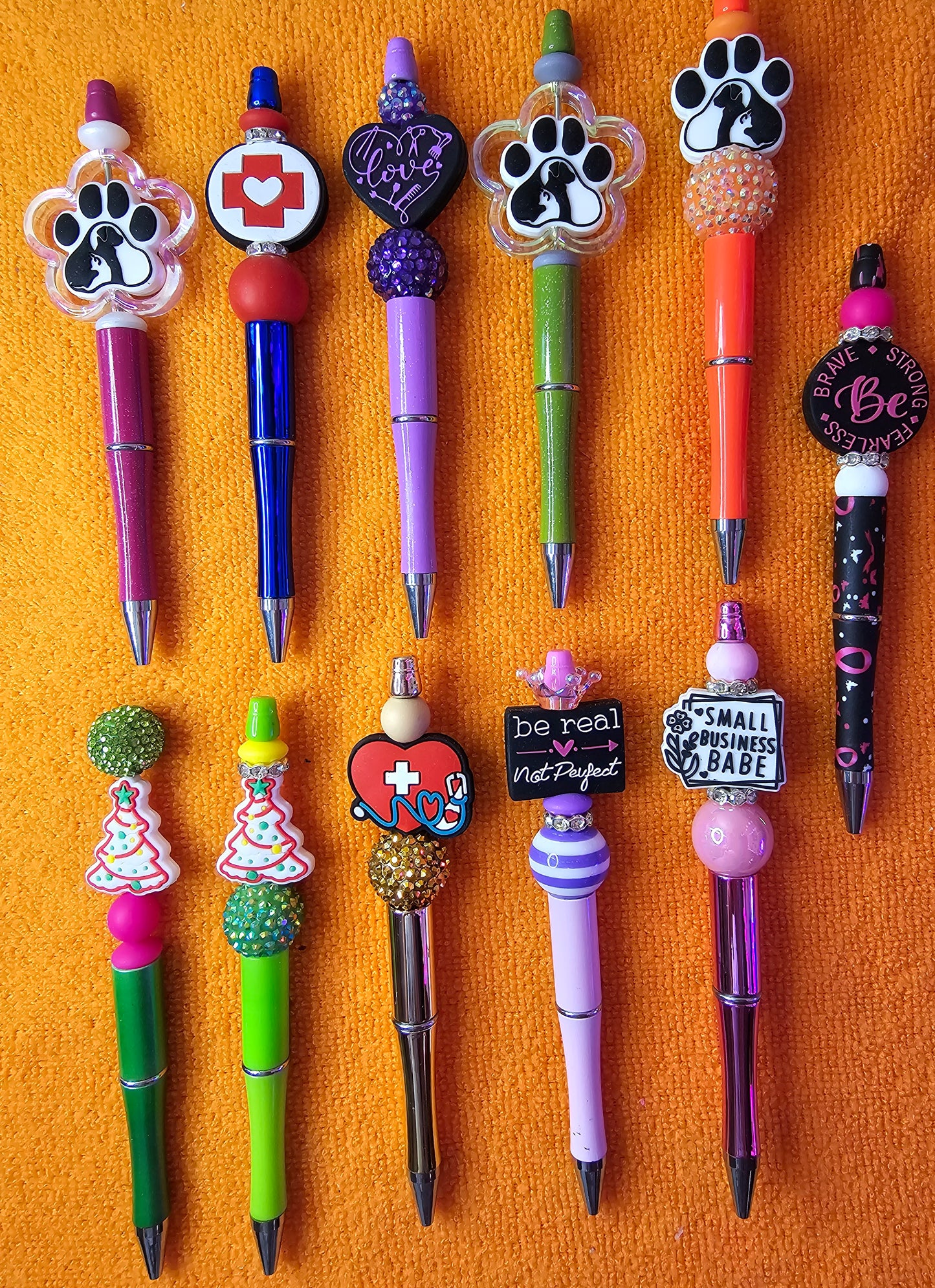 Beaded pens // DIY hair clippies