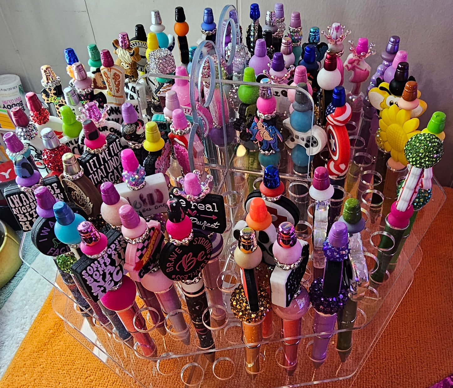 Beaded pens // DIY hair clippies