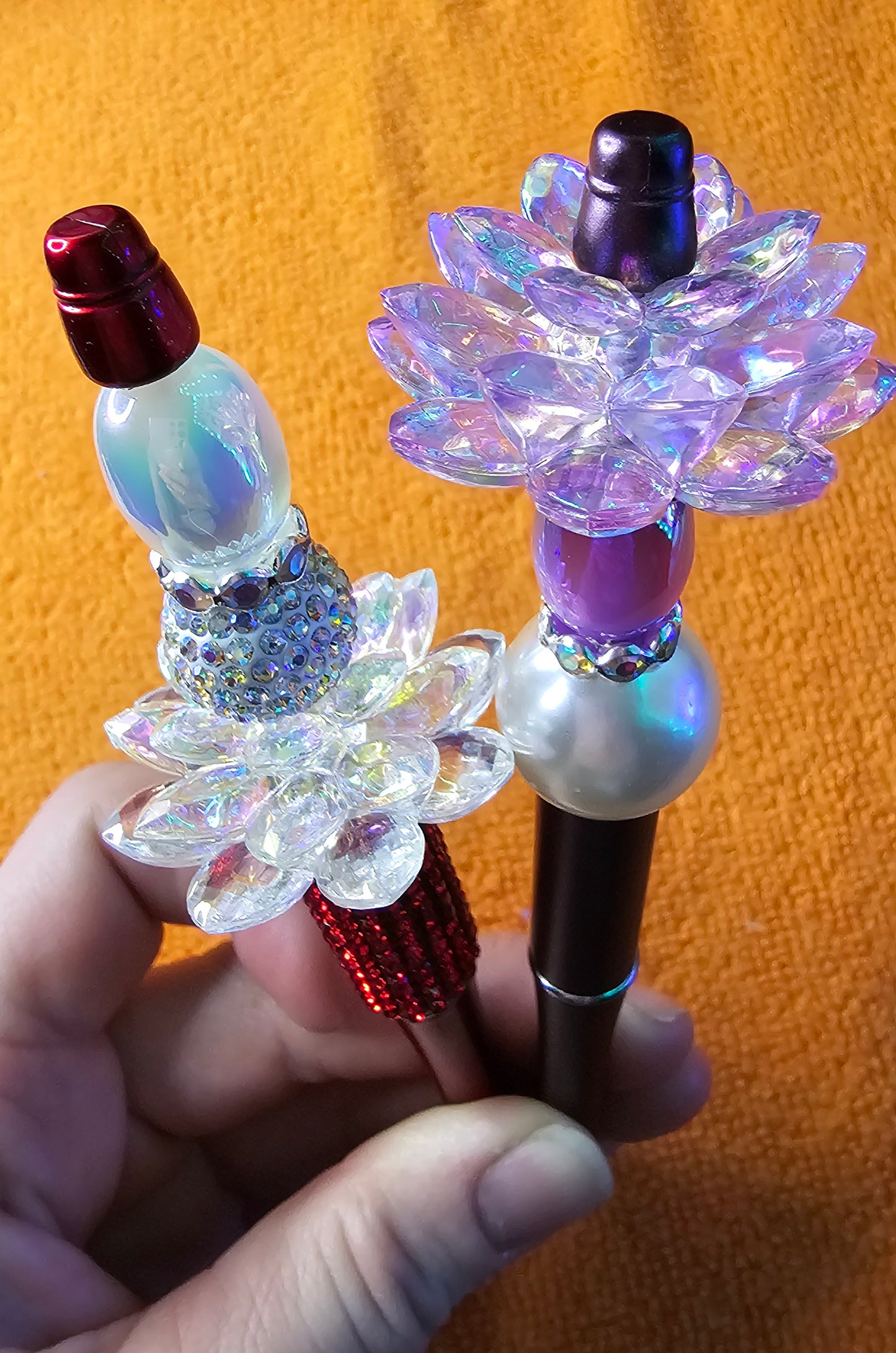 Beaded pens // DIY hair clippies