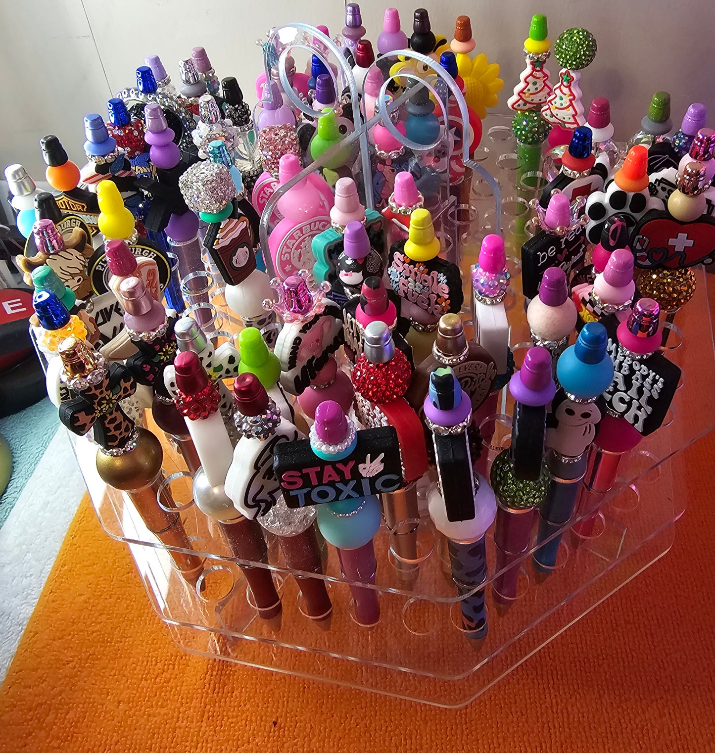 Beaded pens // DIY hair clippies