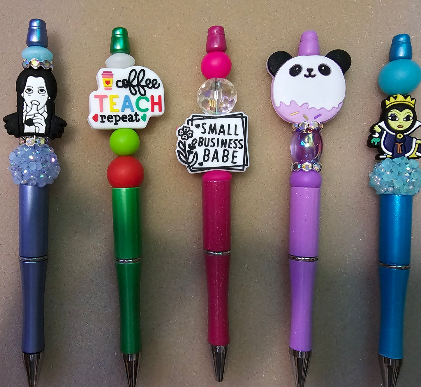 Beaded pens // DIY hair clippies